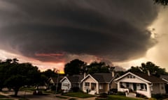 A severe thunderstorm hits Omaha
