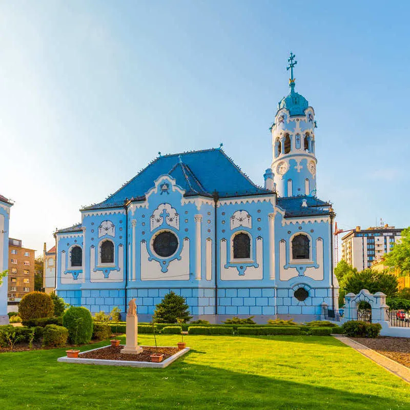 Blue Church In Bratislava, Slovakia, Central Europe