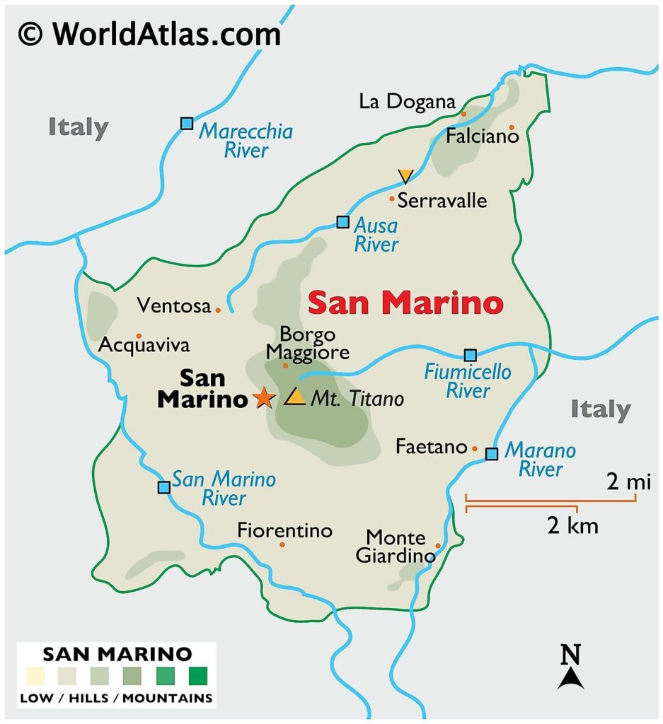San Marino Maps & Facts