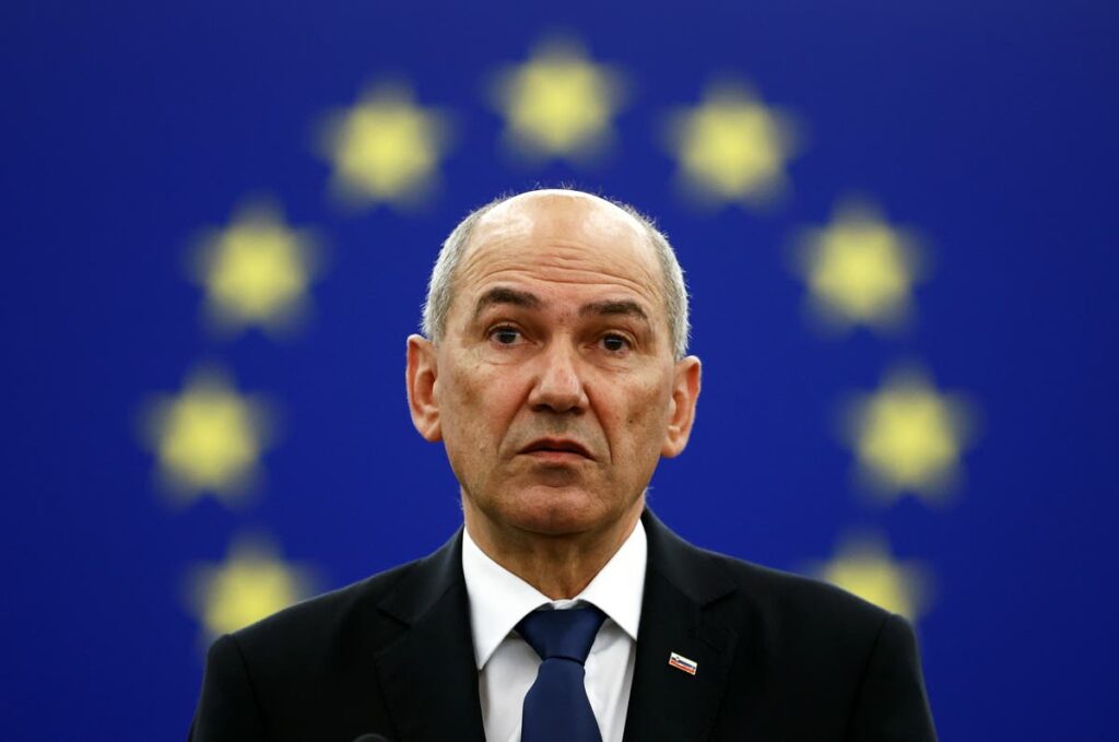 Slovenia PM accuses EU official of lying over rule of law Hungary STA European Commission Janez Jansa Italy