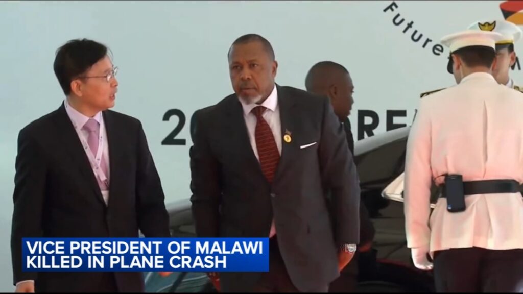 Malawi, Africa's Vice President Saulos Chilima killed in plane crash along with 9 others, President Lazarus Chakwera says