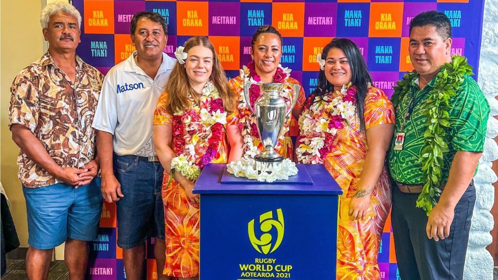 Rugby World Cup trophy arrives in Raro