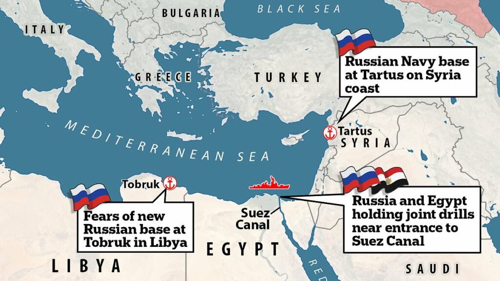 Russia announces joint navy drills with Egypt near crucial Suez Canal trade route in menacing show of strength to southern Europe