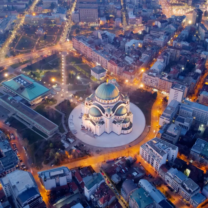 Aerial view of Belgrade