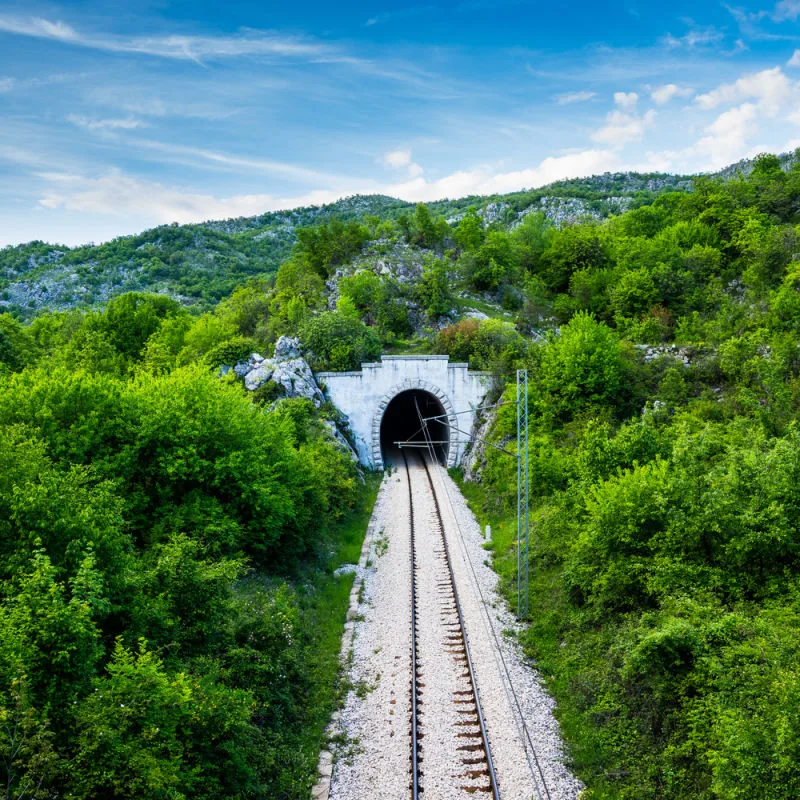 Train tunnel in Montegro