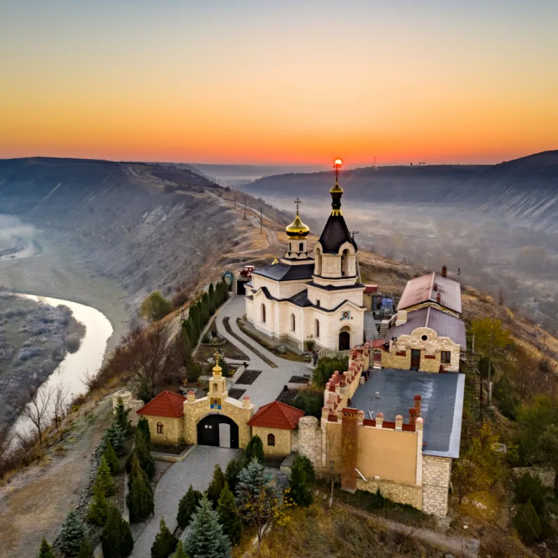 A Remote Monastery On A Hilltop In Moldova, Eastern Europe