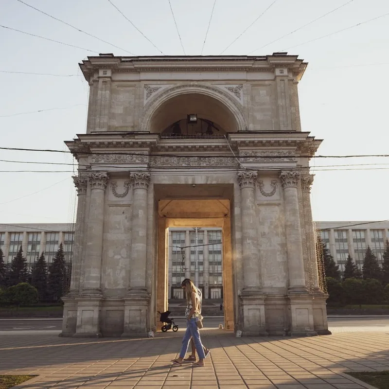 Arcul De Triumf In Chisinau, Moldova, Eastern Europe
