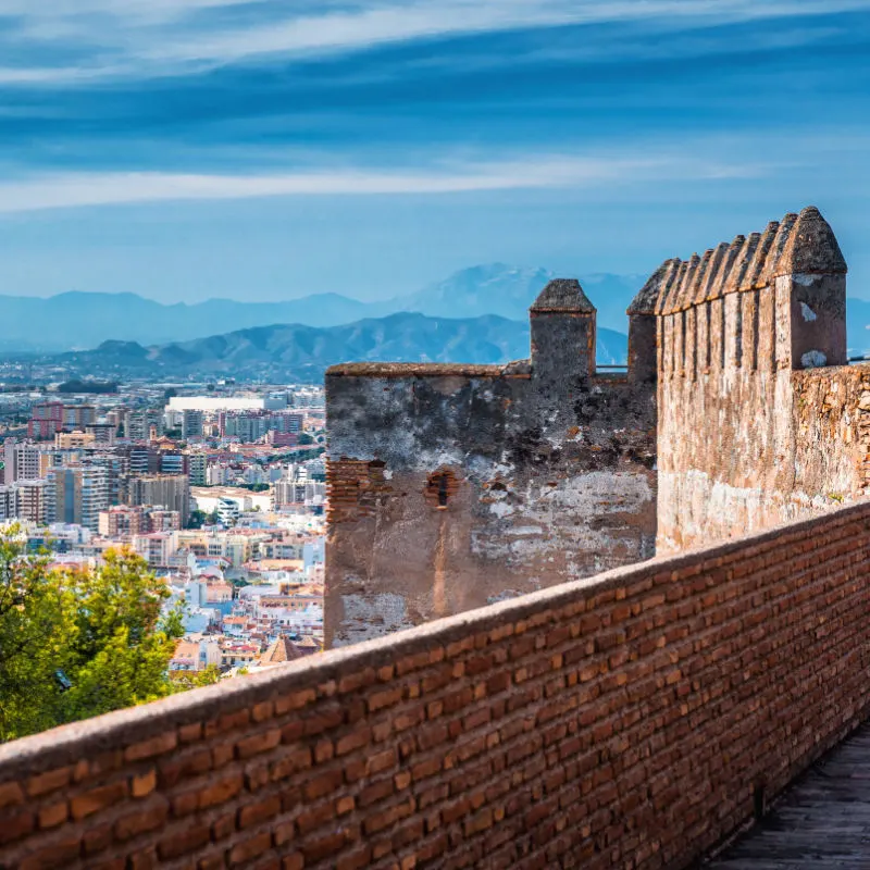Malaga cityscape, view from the Gibralfaro fortress