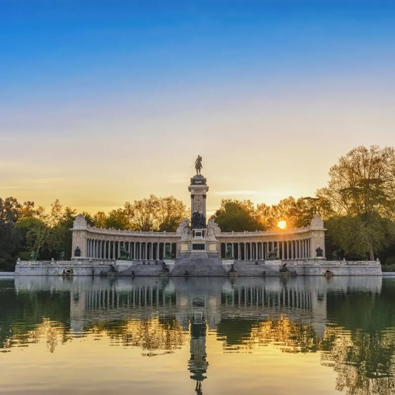 the lake at El Retiro park in Madrid