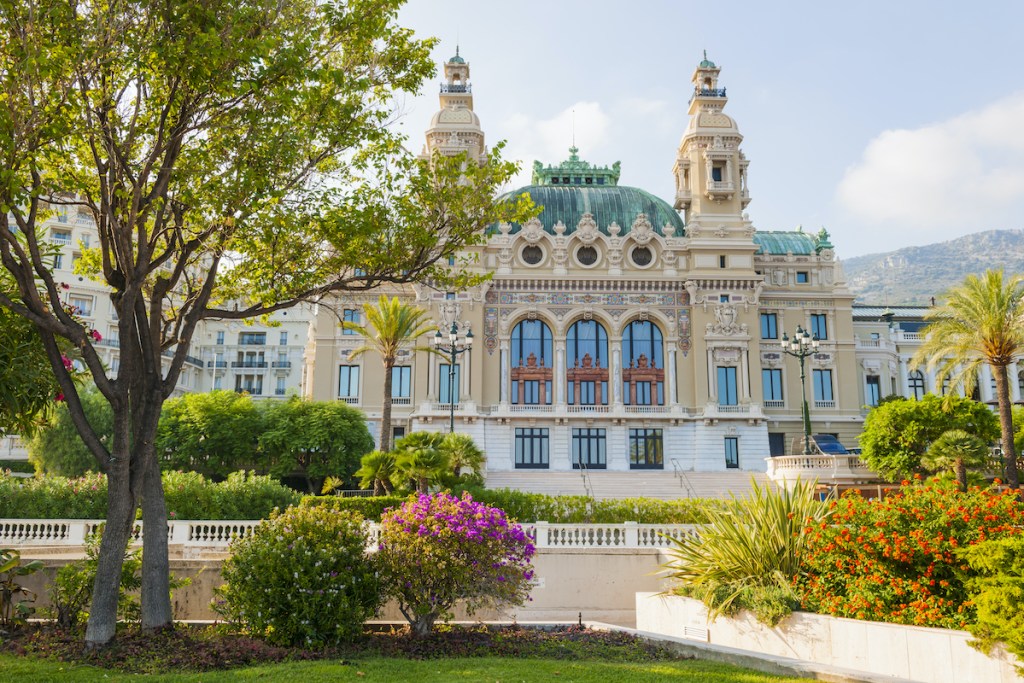 Casino Garden and Terraces surrounding the Monte Carlo Casino, October 2014.