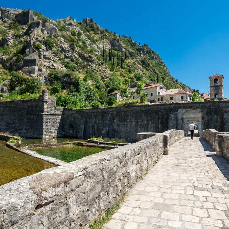 Medieval Fortifications Of Kotor, Montenegro, Balkan Peninsula Of Europe