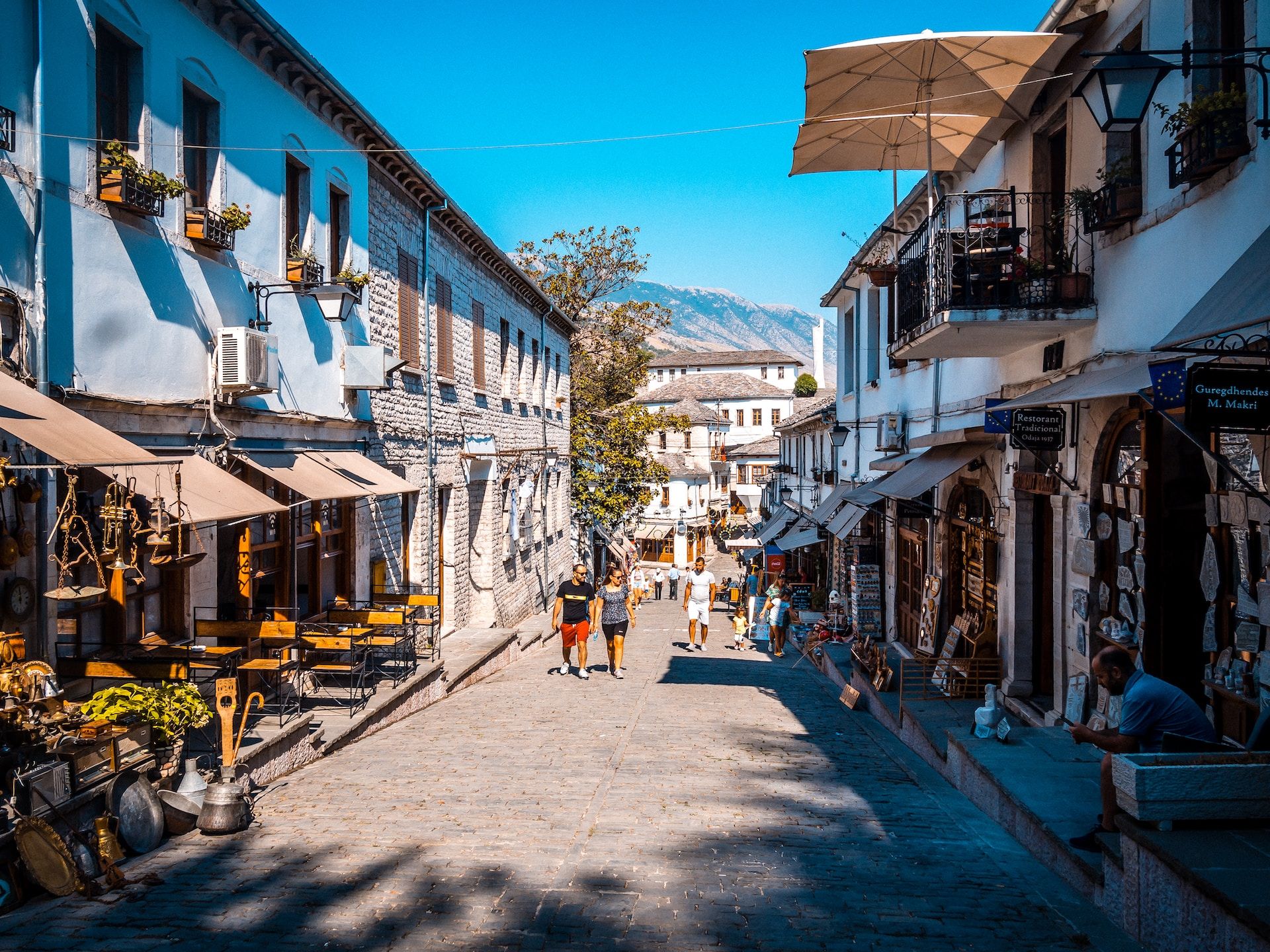 A Street in Gjirokastra, Albania