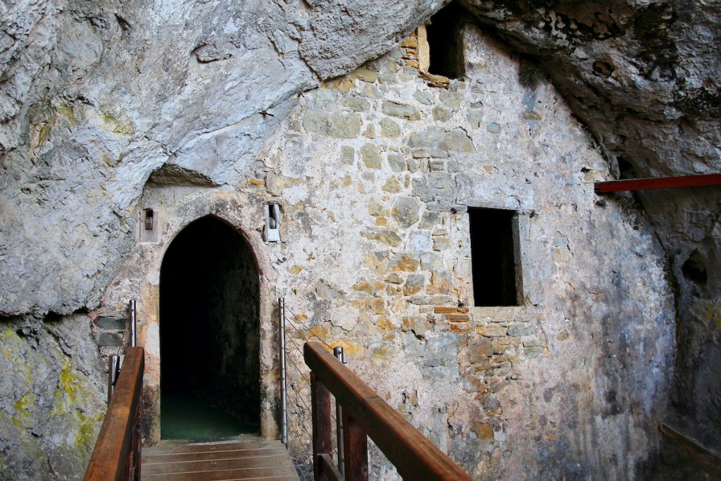 A doorway at Predjama Castle in Slovenia