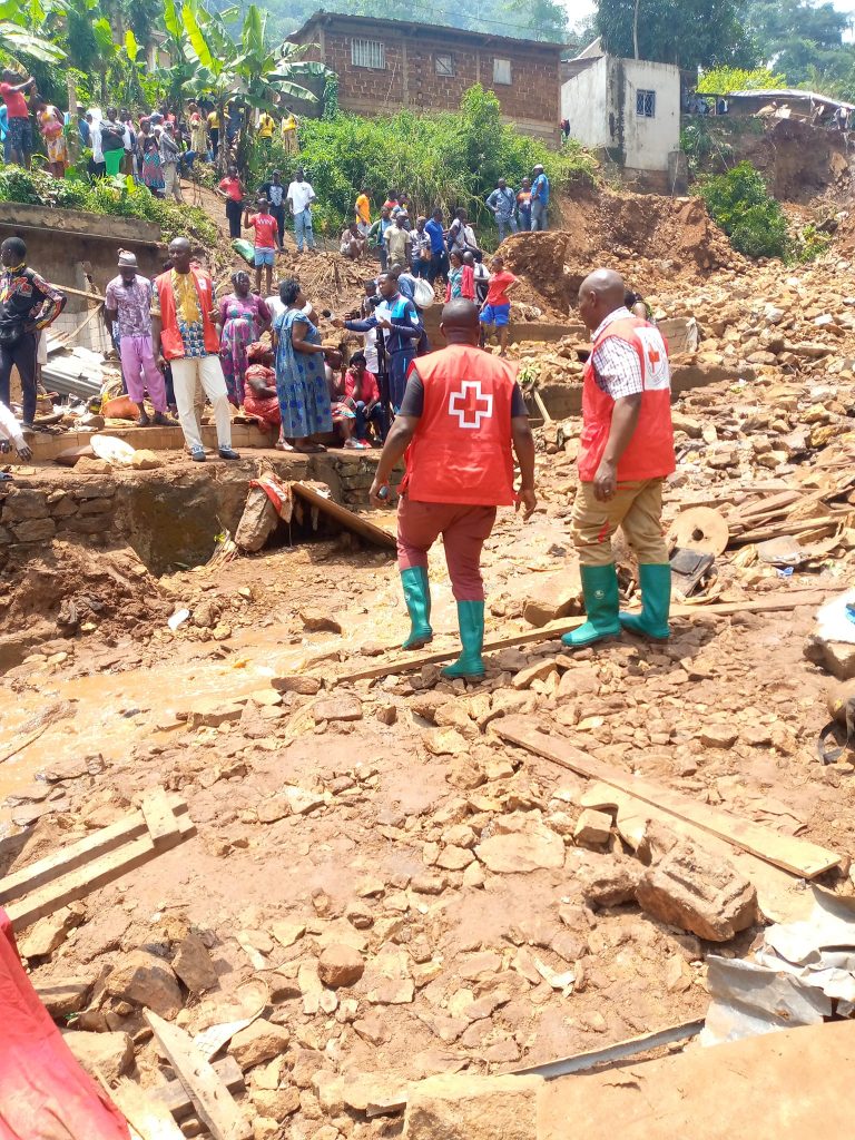 landslide and floods in  Mbankolo in Yaoundé, Cameroon, October 2023