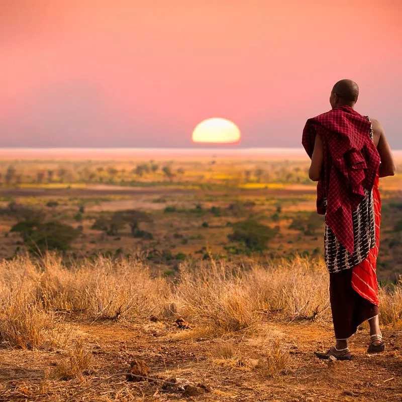 Masai Villager In Kenya, Africa