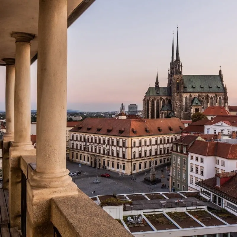 View Of The Petrov Cathedral In Brno, Czechia, Czech Republic, Central Europe
