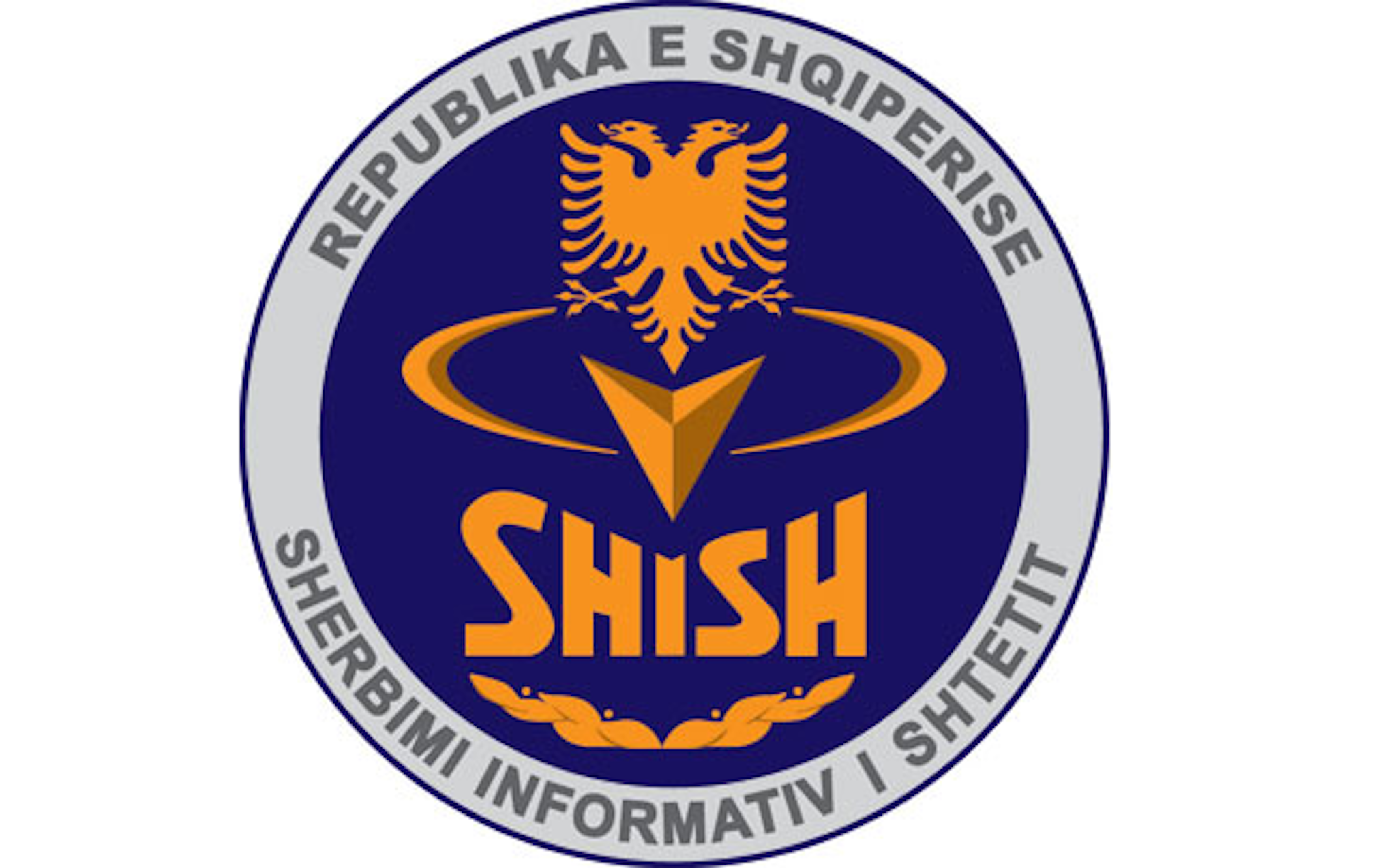 The insignia of Albania’s State Intelligence Service, or SHISH