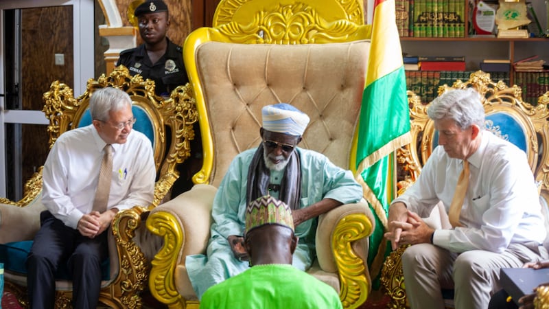 Elder Gerrit W. Gong and Elder S. Gifford Nielsen, General Authority Seventy meet with the National Chief Imam of Ghana.