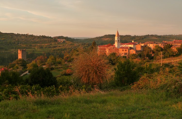 The village of Momjan in the interior of Croatia's Istrian peninsula.