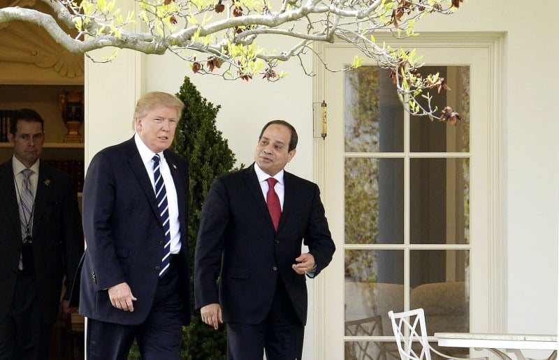 U.S. President Donald Trump and Egyptian President Abdel Fattah al-Sisi