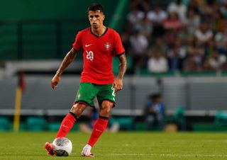 Portugal Euro 2024 squad Joao Cancelo of Portugal in action during the International Friendly match between Portugal and Finland at Estadio Jose Alvalade on June 4, 2024 in Lisbon, Portugal. (Photo by Gualter Fatia/Getty Images)