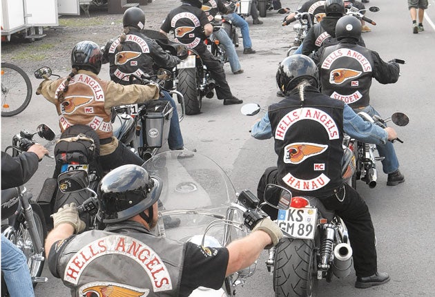 Hells Angels in Münster, Germany, after two Bandidos were convicted of murdering one of their number