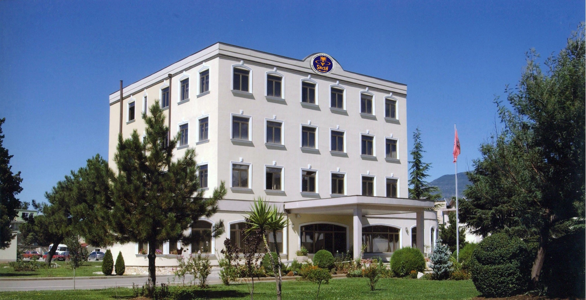 Headquarters of Albania’s State Intelligence Service, known by its acronym SHISH
