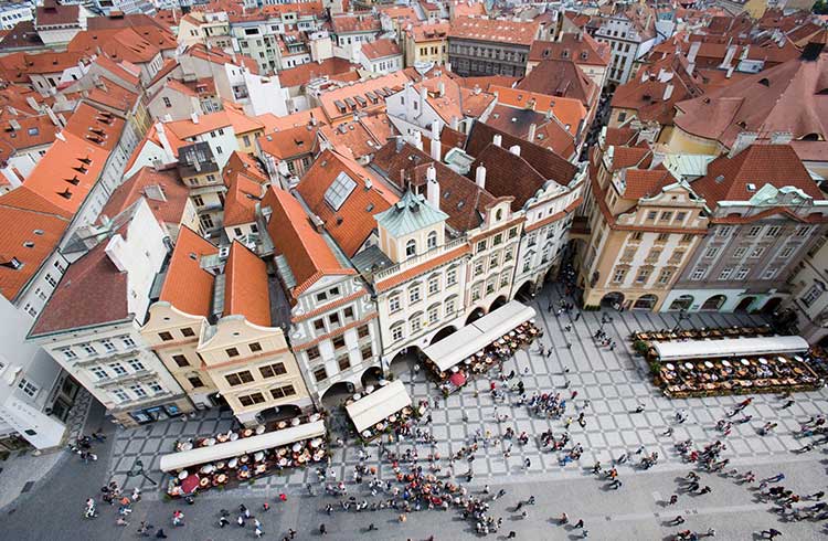 Czech Republic, Prague, Old Town Square, view from Old Town Hall Tower