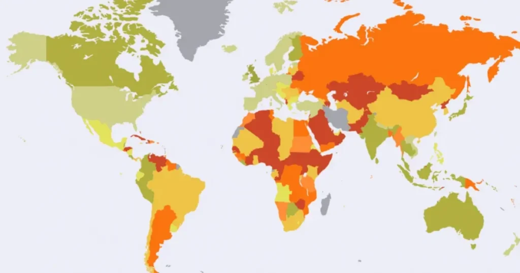 This Map Shows The Best Countries In The World For Vegetarians