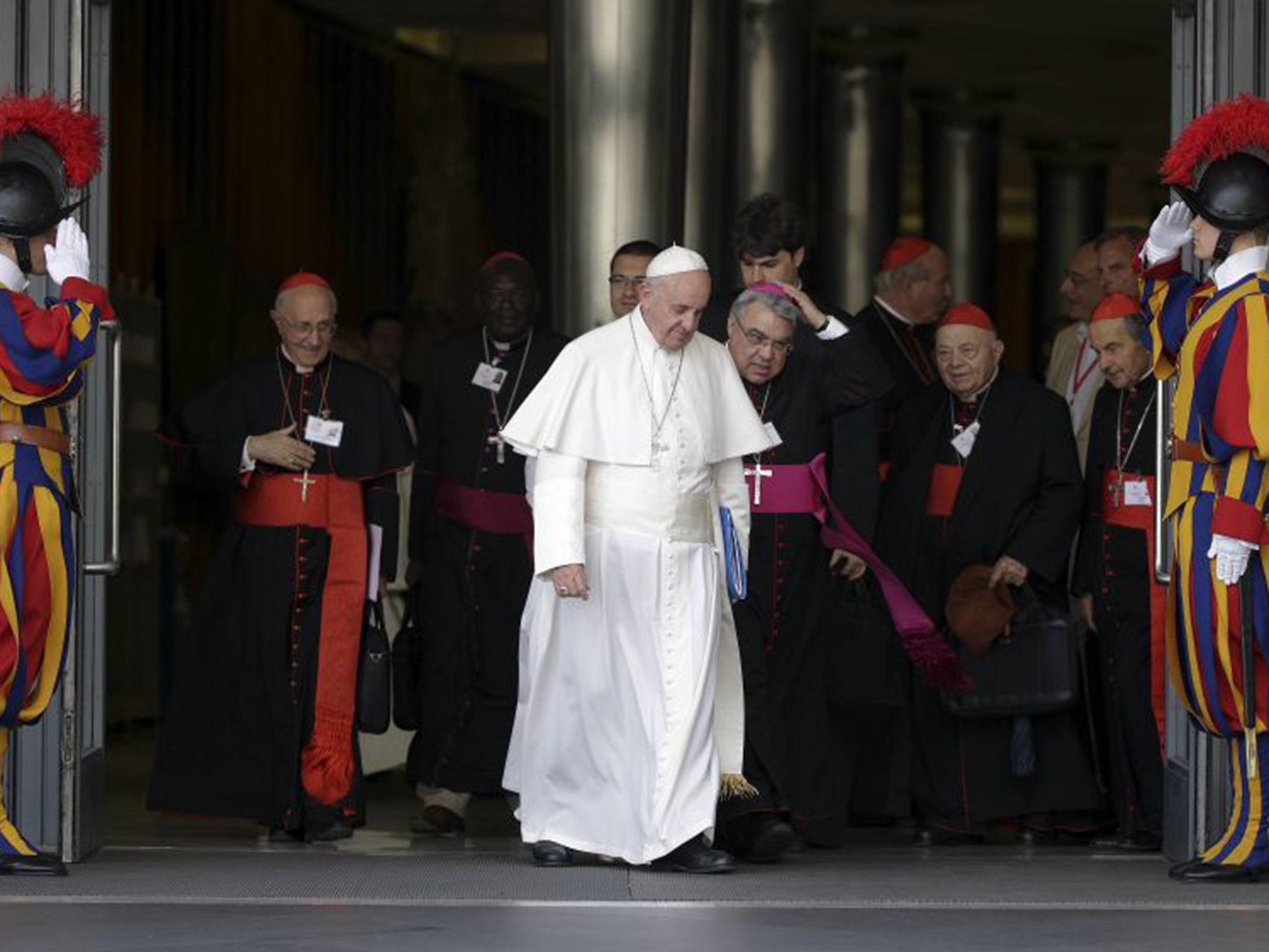 Pope Francis, leaving the special synod at the Vatican on Monday, said he did not want his Church to be a ‘museum of memories’