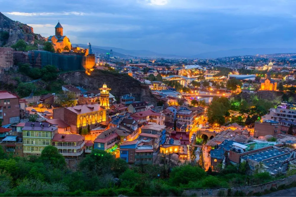 View over Tbilisi Old Town in the evening — Getty Images