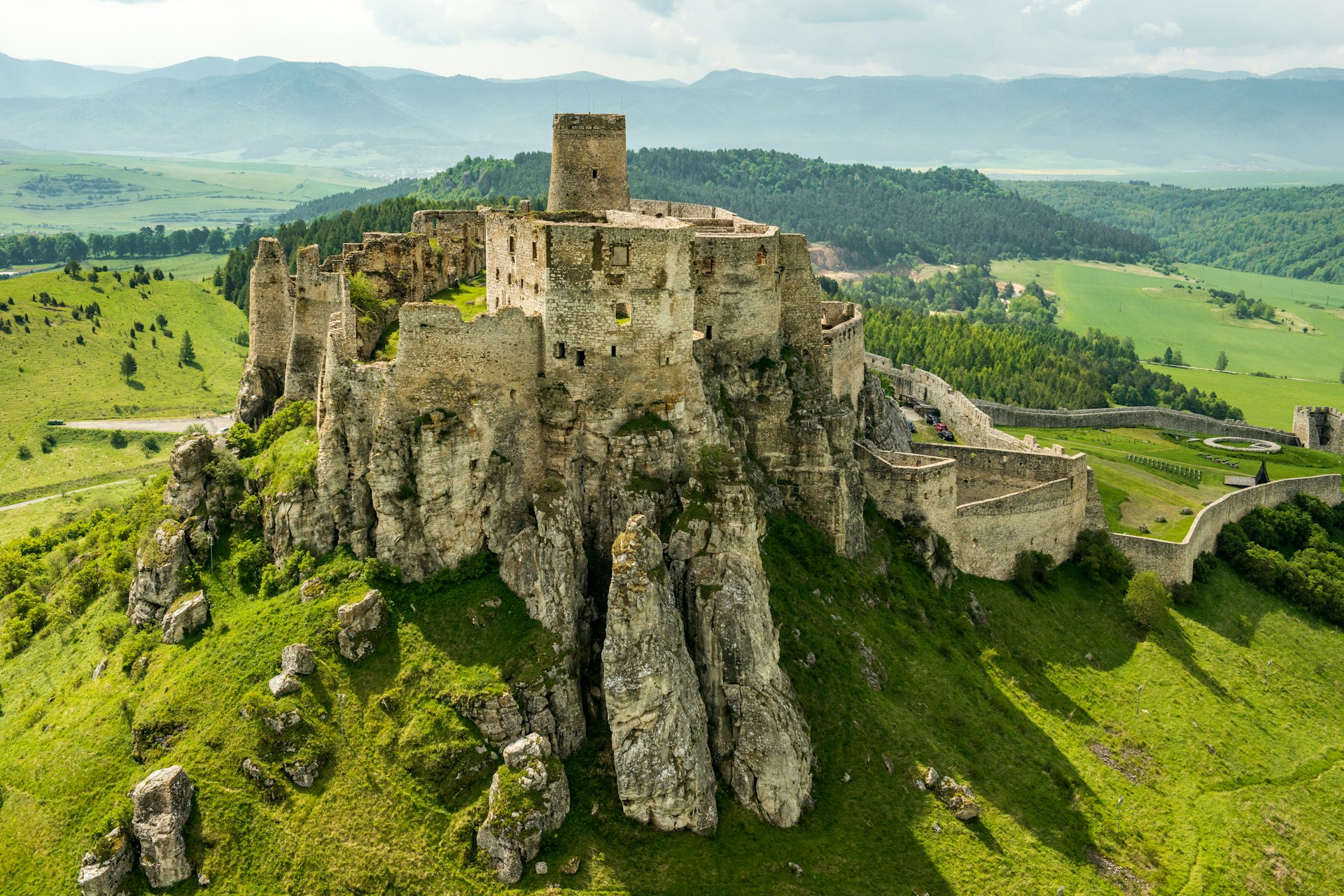 Aerial view of Spiš Castle, Slovakia