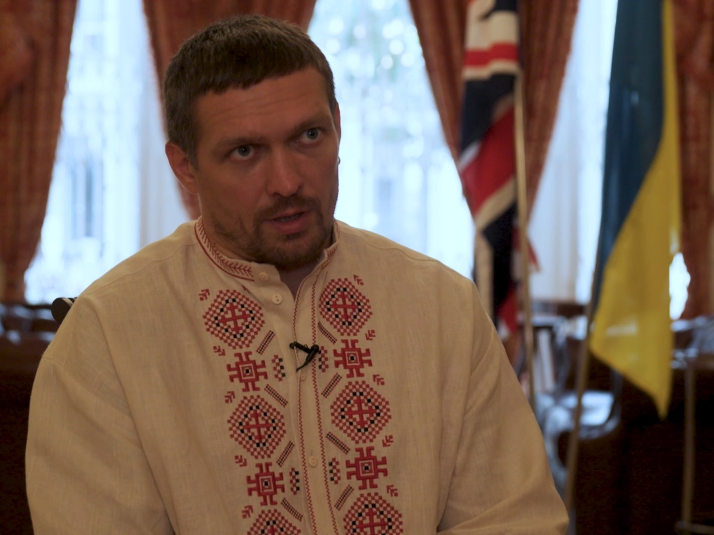 Oleksandr Usyk speaks to The Independent from inside the Ukrainian embassy