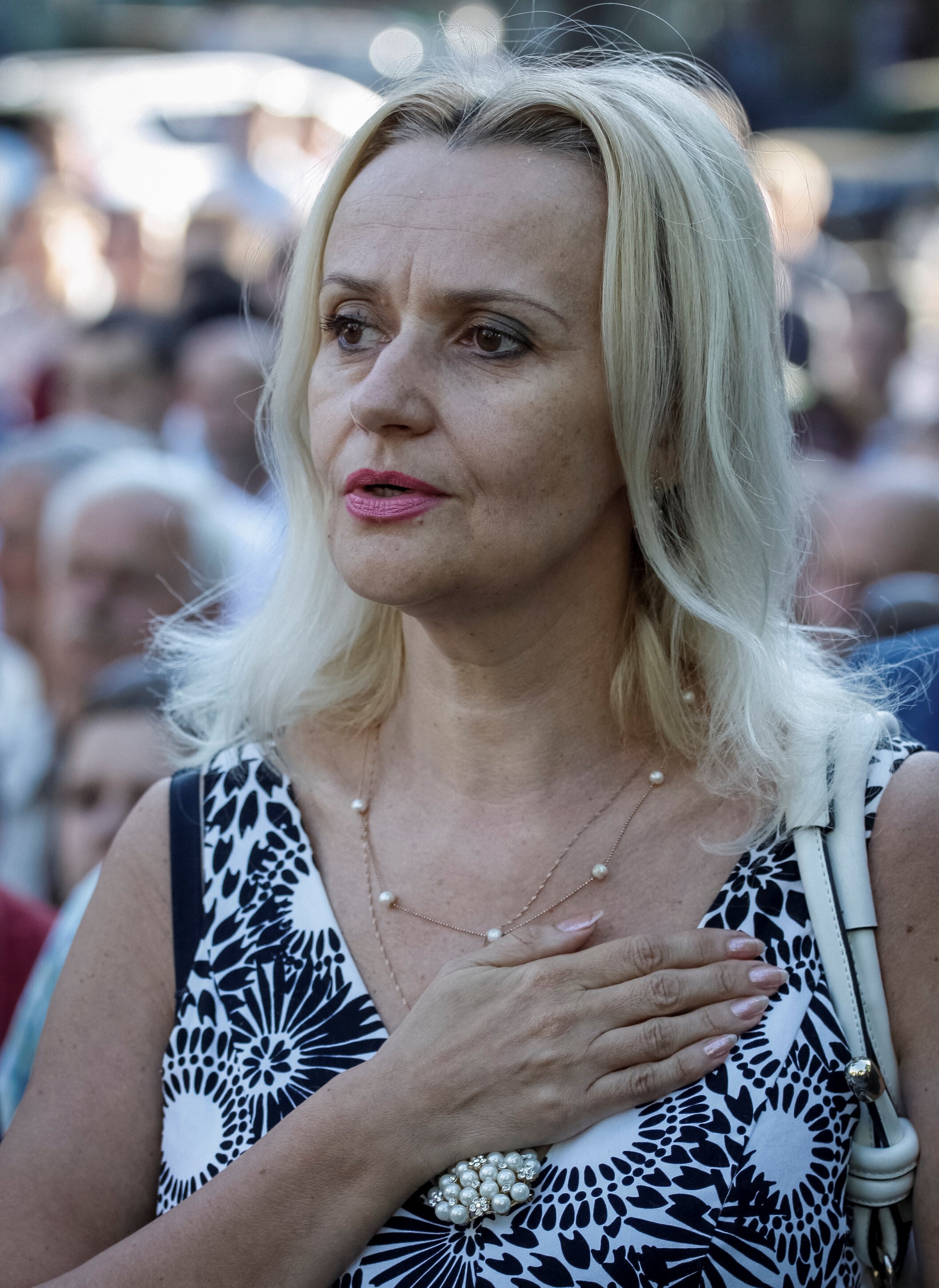 File: Ukrainian professor and politician Farion attends a rally in Lviv in May 2013