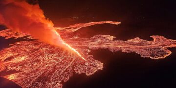 Watch: Iceland volcano spews lava and smoke after erupting – BBC