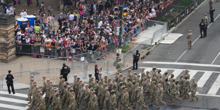 Military parade and No Kings protests: A split screen of a divided America – NPR